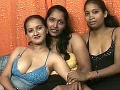 Four indian lesbians having fun